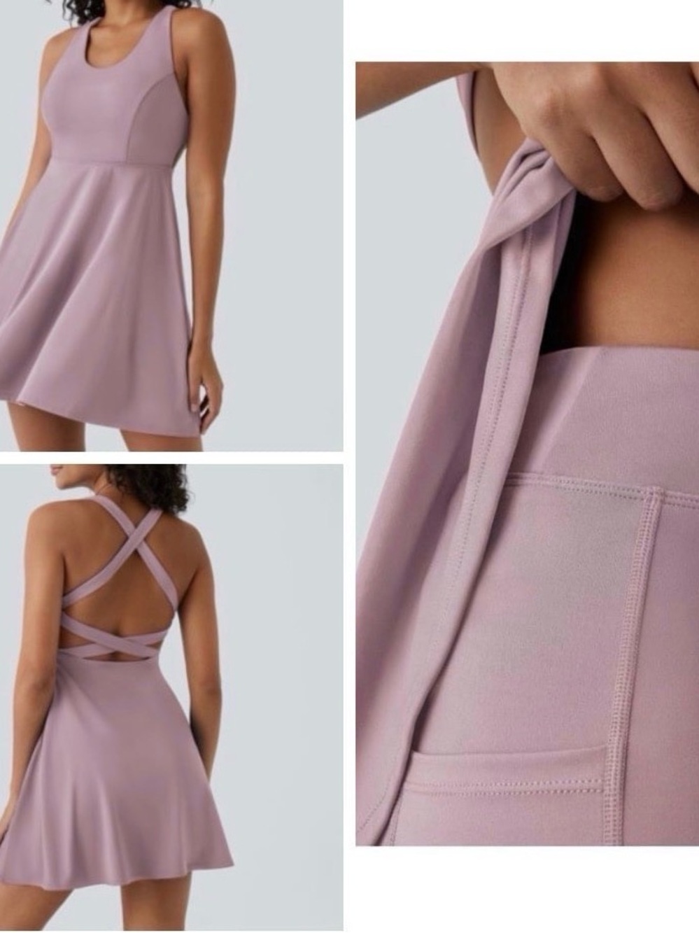 Halara Softlyzero Airy Backless Dance Yoga Dress